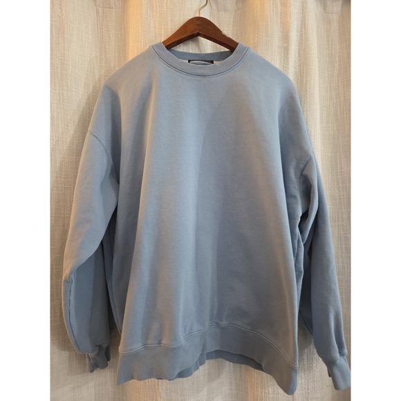 Brandy Melville Tops - Brandy Melville Oversized Light Blue Sweatshirt Crew Neck Large